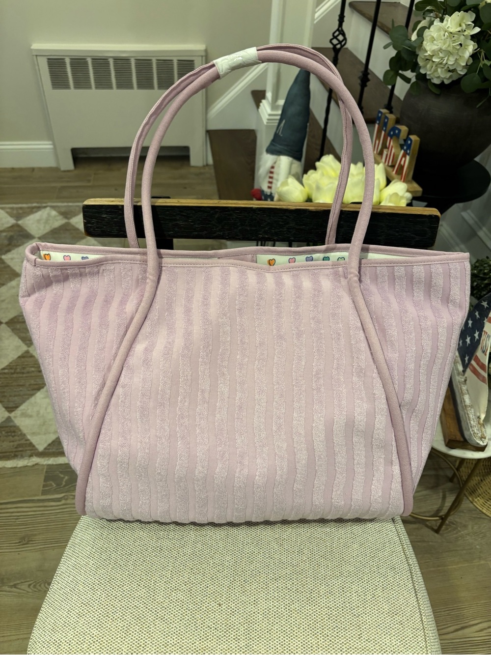 Roller Rabbit Light lavender Beach Tote Bag - Women's Shoulder Bag -  NWT